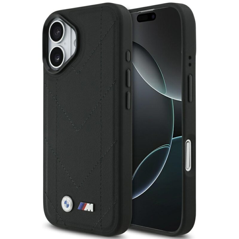 Etui BMW M Quilted Logo MagSafe do Apple iPhone 17 Czarny