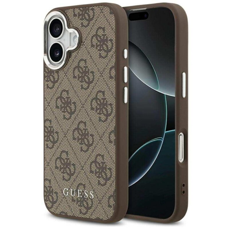 Etui GUESS 4G Big 4G Classic Logo MagSafe do Apple iPhone 17 Brązowy