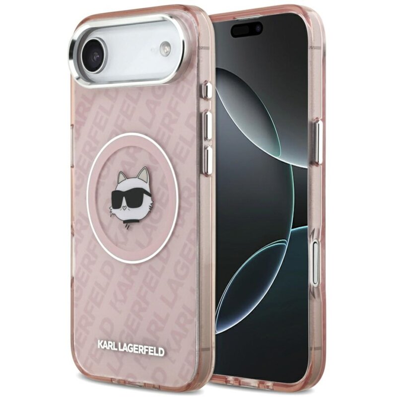 Karl Lagerfeld IML Choupette Head Logo MagSafe do iPhone Air Różowy