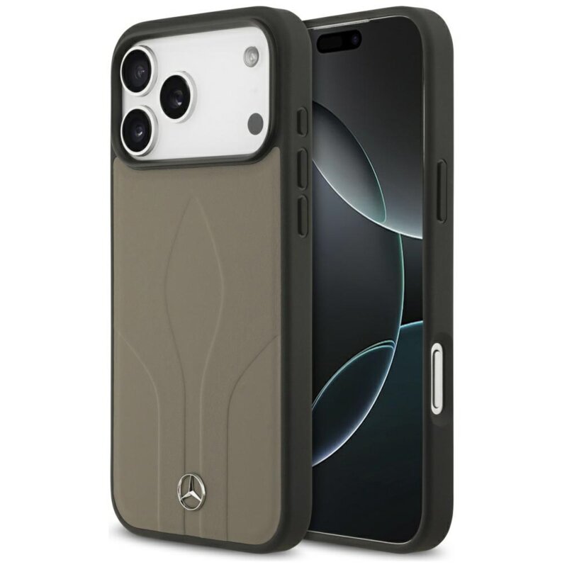 Mercedes-Benz Leather The Move MagSafe do iPhone 17 Pro Max taupe
