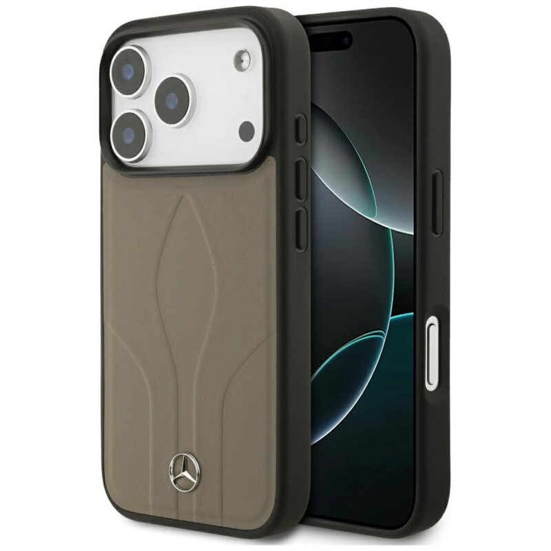 Mercedes-Benz Leather The Move MagSafe do iPhone 17 Pro taupe