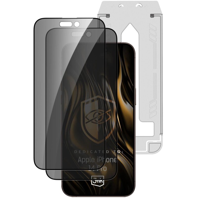 Szkło prywatyzujące 3MK Hardy Privzone 9H do Apple iPhone 14 Pro (2 szt.)