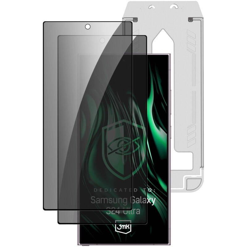 Szkło prywatyzujące 3MK Hardy Privzone 9H do Samsung Galaxy S24 Ultra (2 szt.)