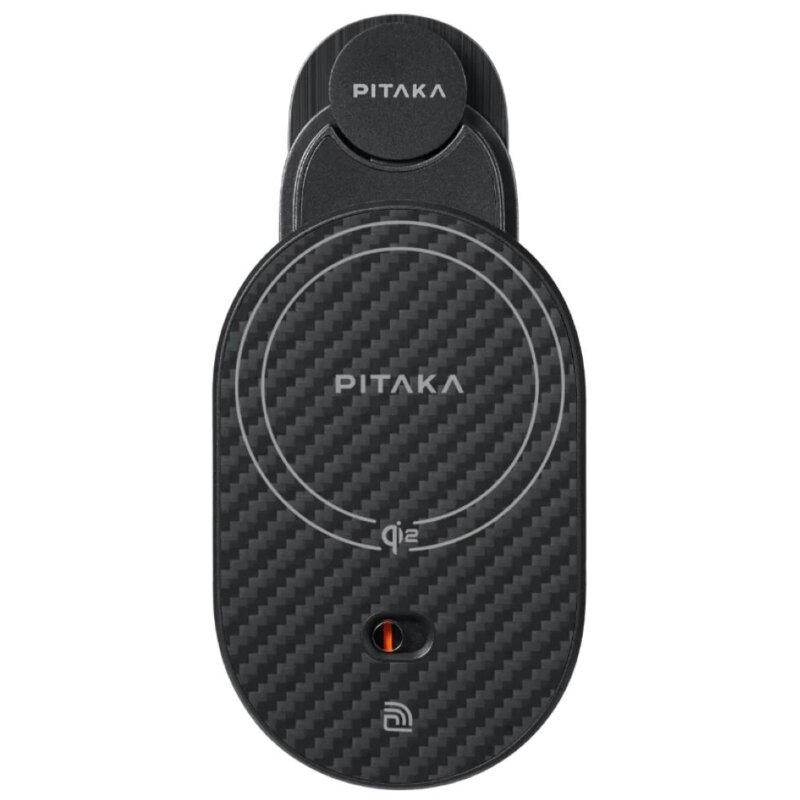 Uchwyt na telefon PITAKA MagEZ Car Mount Pro 2 Qi2 15W do Tesla 3/Y Czarno-szary