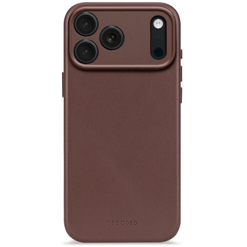 Etui DECODED Leather MagSafe do Apple iPhone 17 Pro Brązowy