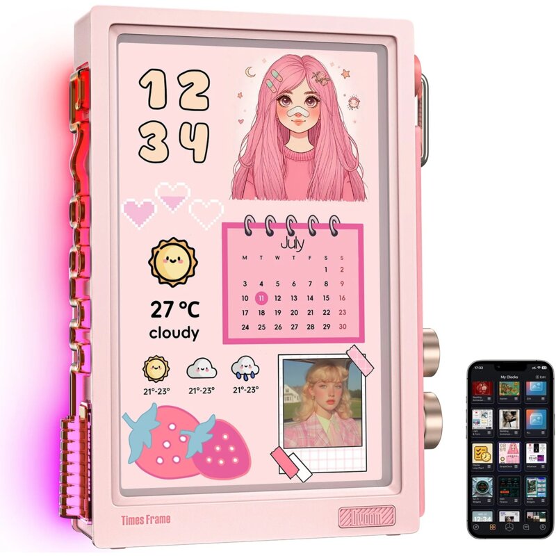 Wyświetlacz DIVOOM Times Frame Różowy