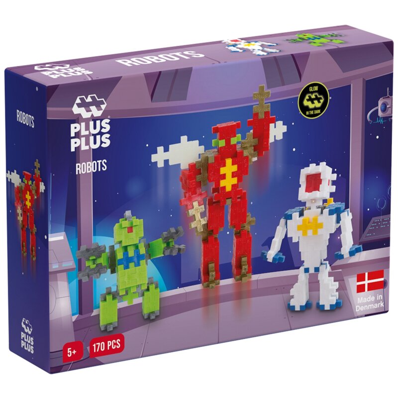 Klocki plastikowe PLUS-PLUS Basic Zestaw z robotami 014-3828