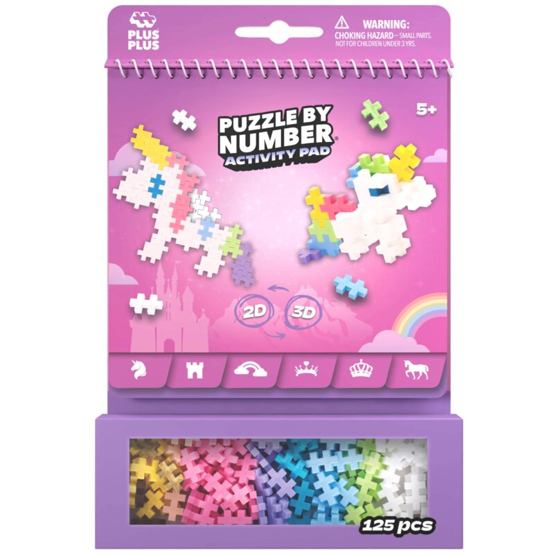 Klocki plastikowe PLUS-PLUS Puzzle by number Activity Pad bajkowy 014-3988