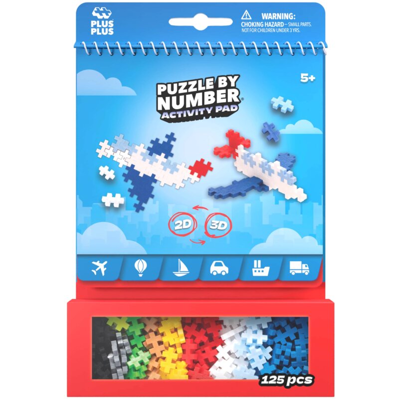 Klocki plastikowe PLUS-PLUS Puzzle by number Activity pad transport 014-3990