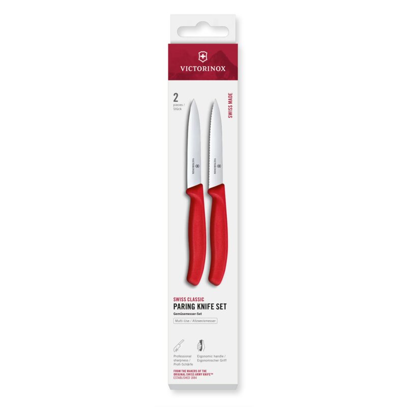 Zestaw noży VICTORINOX Swiss Classic Czerwony (2 elementy)