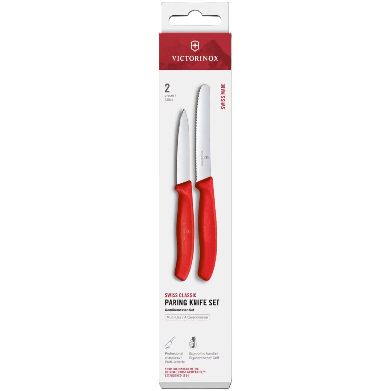 Zestaw noży VICTORINOX Swiss Classic Czerwony (2 elementy)