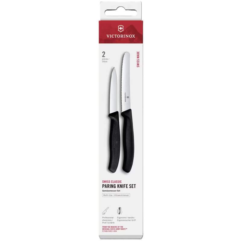 Zestaw noży VICTORINOX Swiss Classic Czarny (2 elementy)