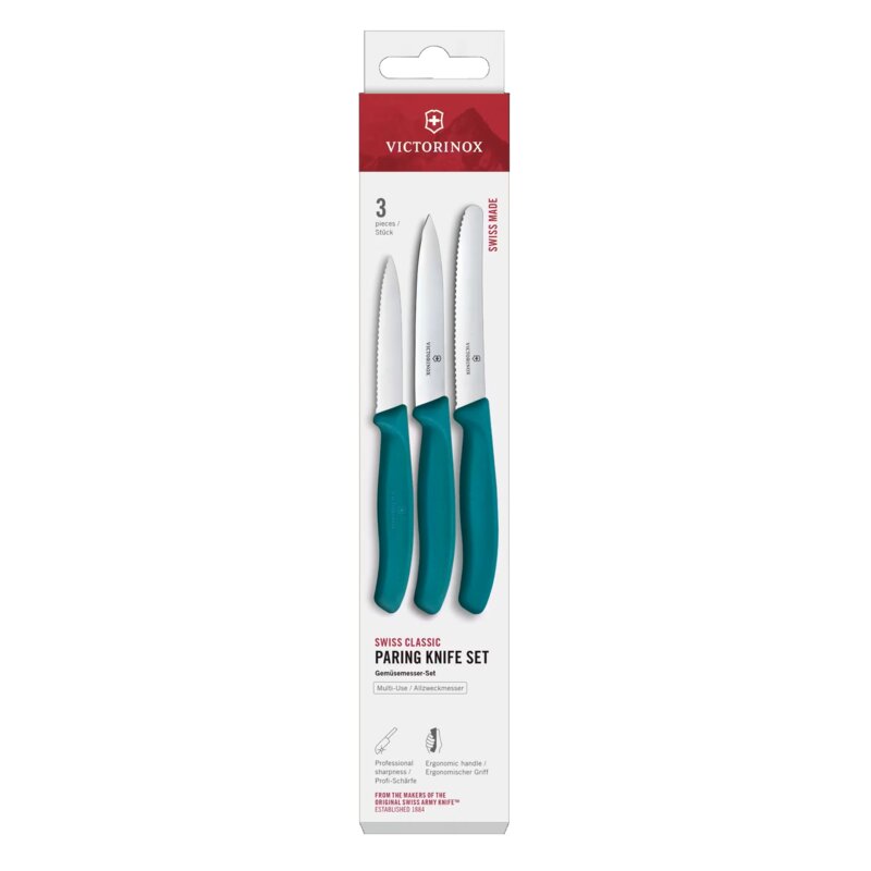 Zestaw noży VICTORINOX Swiss Classic 6.7114.34C1 Zielony (3 elementy)