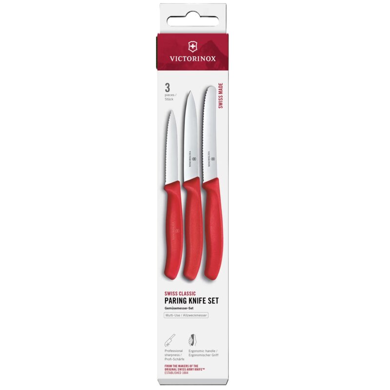 Zestaw noży VICTORINOX Swiss Classic Czerwony (3 elementy)