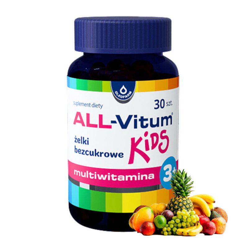 Kompleks witamin i minerałów OLEOFARM All-Vitum Kids (30 żelek)