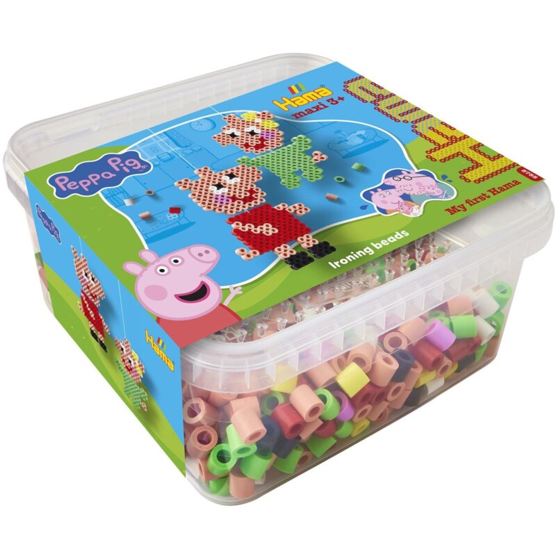 Zestaw kreatywny HAMA Maxi Koraliki i podstawka w pudełku Świnka Peppa 015-8755