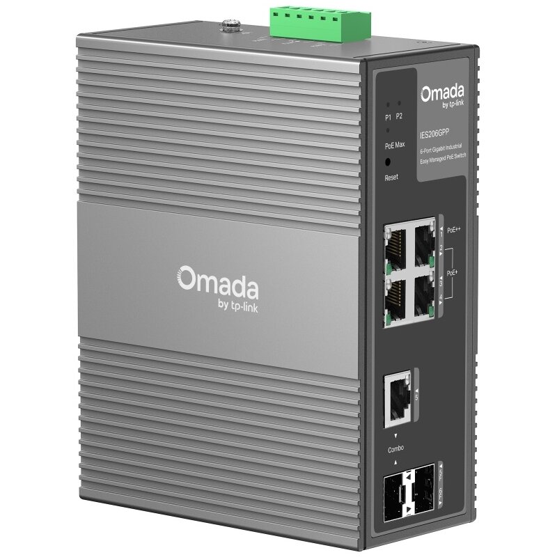 Switch TP-LINK Omada IES206GPP Gigabit Ethernet, 6 portów, Funkcja PoE, Zarządzalny