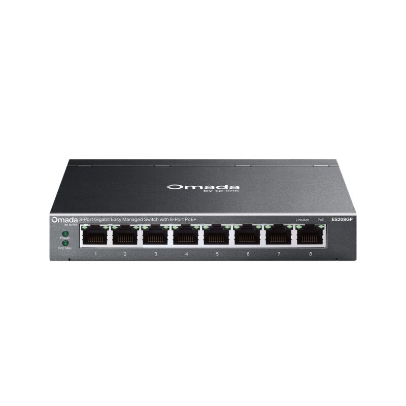 Switch TP-LINK ES208GP Gigabit Ethernet, 8 portów, Funkcja PoE, Zarządzalny