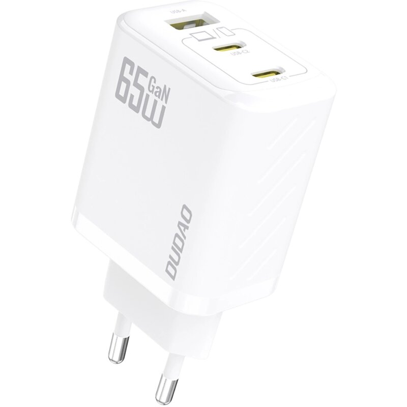 Ładowarka sieciowa DUDAO A29 65W GaN 2x USB-C / USB-A Biały