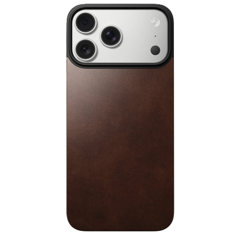 Etui NOMAD Magnetic Leather Back do Apple iPhone 17 Pro Max Brązowy