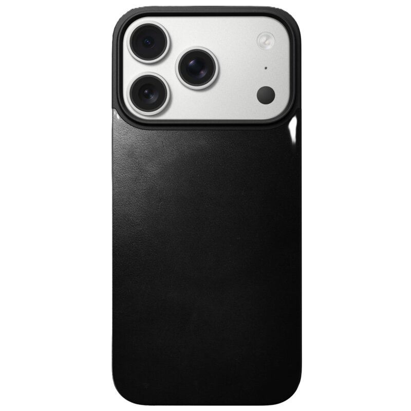 Etui NOMAD Magnetic Leather Back do Apple iPhone 17 Pro Czarny