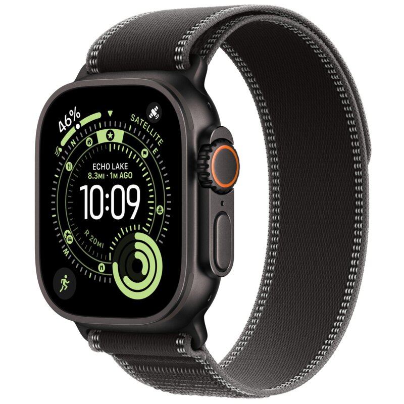 Pasek do Apple Watch do koperty 44/45/46/49mm M/L Czarno-grafitowy (Tytan czarny)