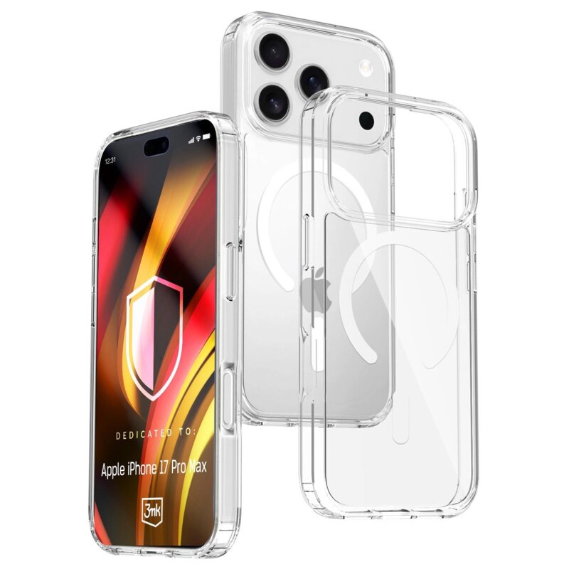 Etui 3MK Hardy LiqForce MagCase do Apple iPhone 17 Pro Max Przezroczysty