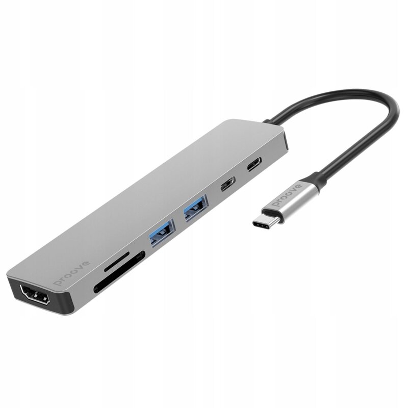 Hub PROOVE Iron Link 7w1 USB Typu C, Pasywny