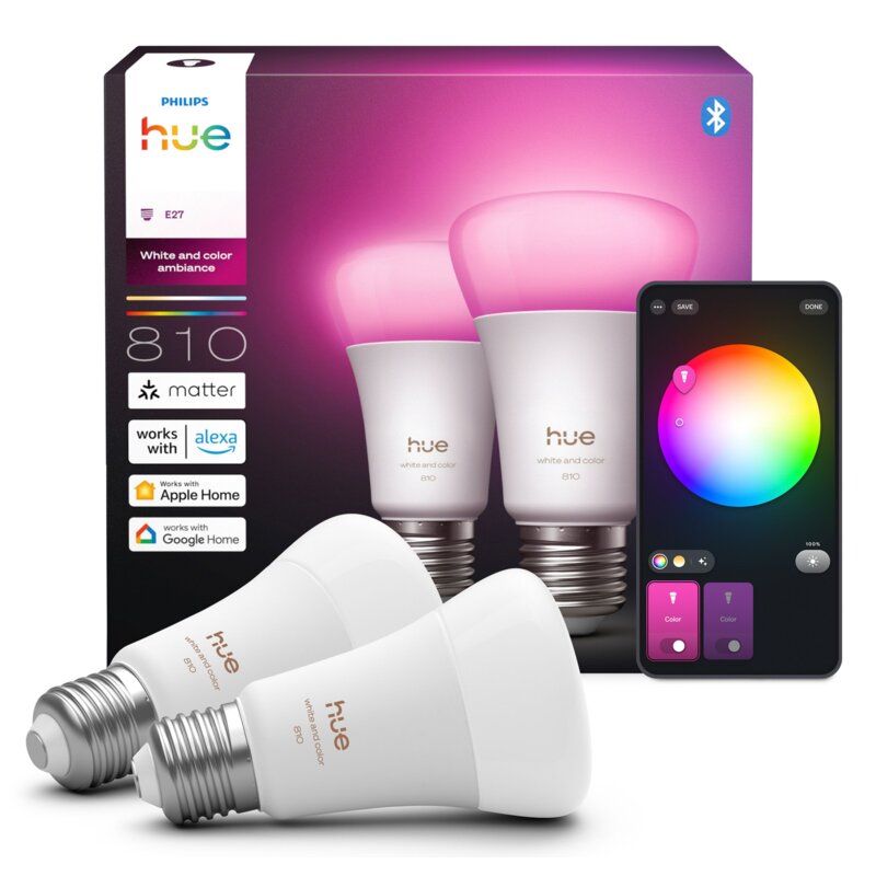 Philips Hue White and Colour Ambiance A60 E27 2szt.