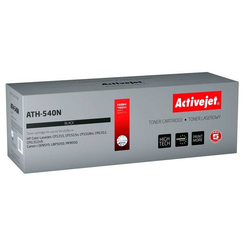 Activejet ATH-540N Toner do drukarek HP, Canon, Zamiennik HP 125A CB540A, Canon CRG-716B; Supreme; 2300 stron; czarny.