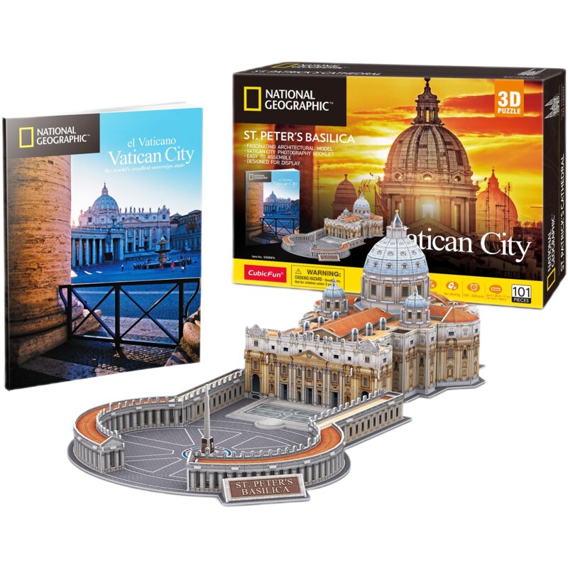 Puzzle 3D CUBIC FUN National Geographic Bazylika św. Piotra DS0997H (101 elementów)
