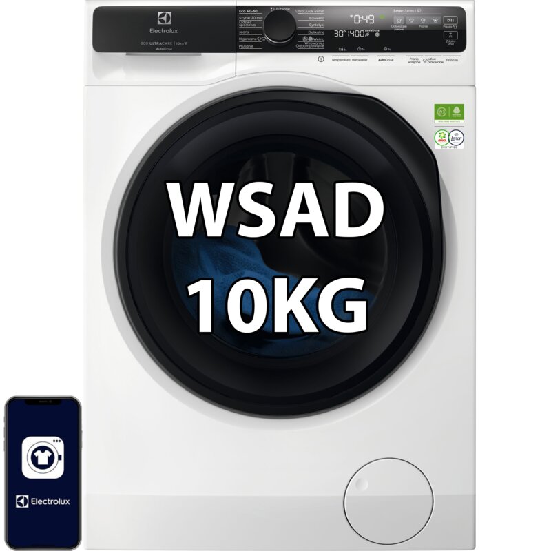 Pralka ELECTROLUX 800 UltraCare EW8F5417SACP 10kg 63.6cm 1400obr