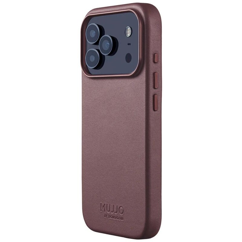 Etui MUJJO Leather MagSafe do Apple iPhone 17 Pro Brązowoczerwony
