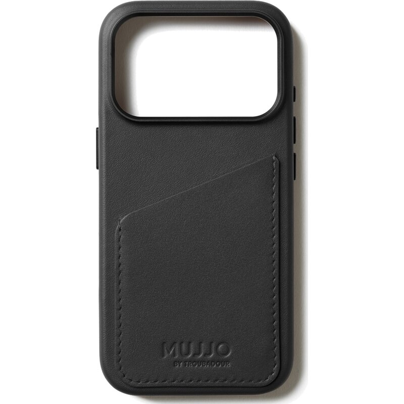 Etui MUJJO Full Leather Wallet MagSafe do Apple iPhone 17 Pro Czarny