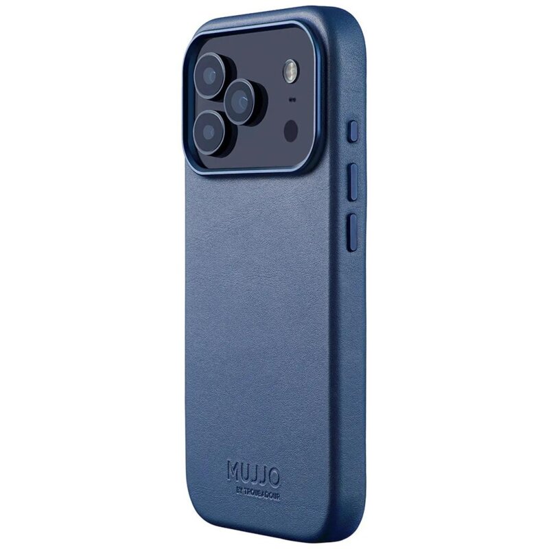 Etui MUJJO Leather MagSafe do Apple iPhone 17 Pro Granatowy