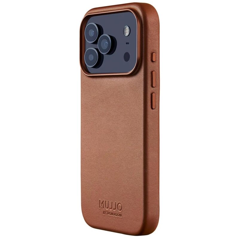 Etui MUJJO Leather MagSafe do Apple iPhone 17 Pro Jasnobrązowy