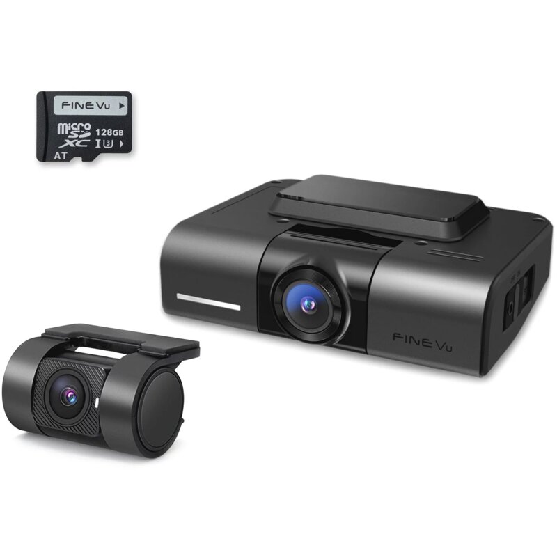 Wideorejestrator FINEVU GX4K UHD + Kamera tylna FHD + Karta pamięci 128GB