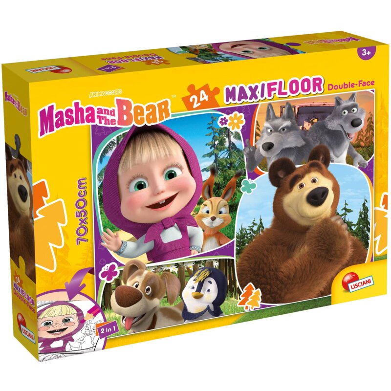 Puzzle LISCIANI MaxiFloor Masza i Niedźwiedź 304-109678 (24 elementy)