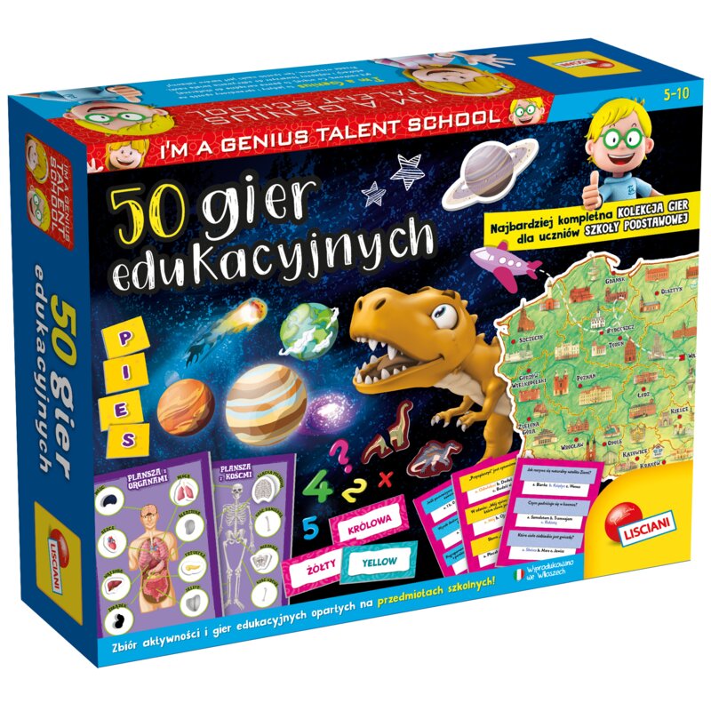Gra edukacyjna LISCIANI I'm a genius 50 Gier edukacyjnych 304-PL107421