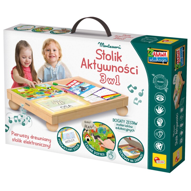 Stolik edukacyjny LISCIANI Montessori 3w1 304-PL107407