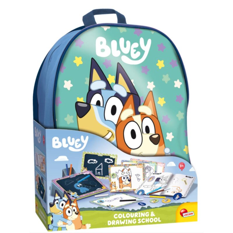 Zestaw edukacyjny LISCIANI Bluey Szkoła rysowania z Plecakiem 304-104604