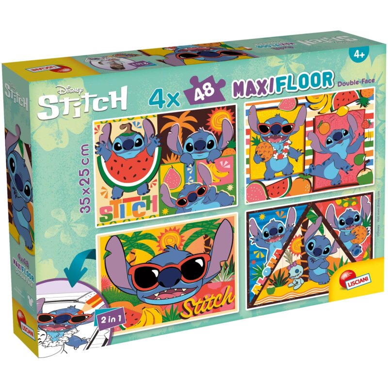 Puzzle LISCIANI Maxi Floor Disney Stitch 304-109746 (192 elementy)
