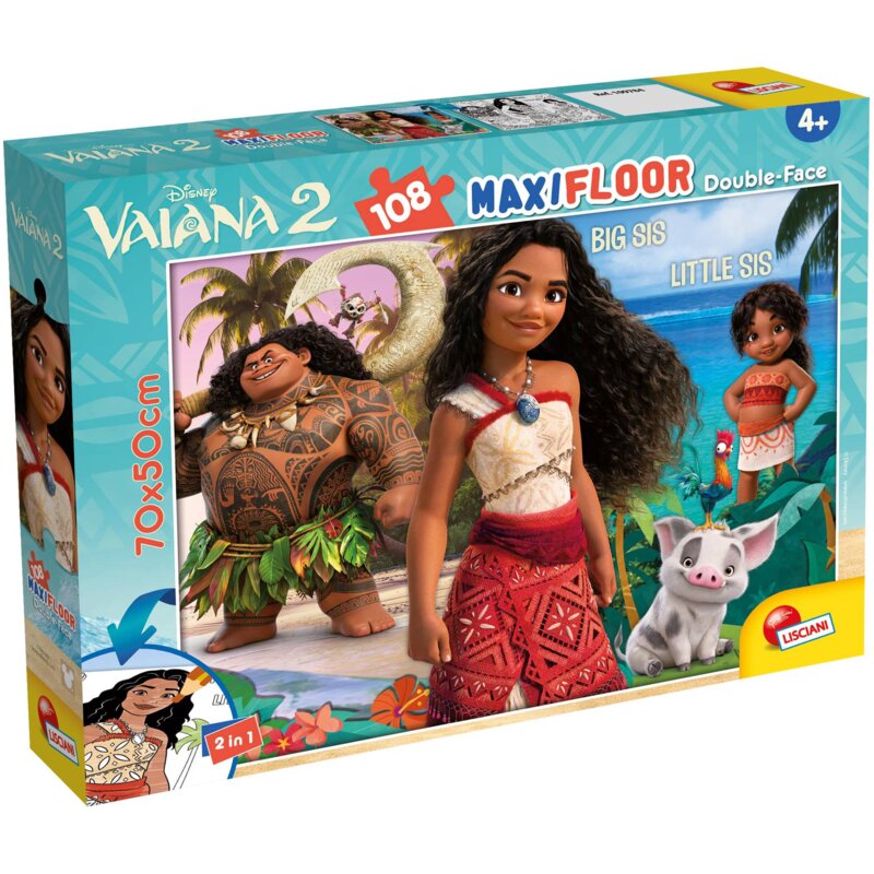Puzzle LISCIANI MaxiFloor Disney Vaiana 2 304-109784 (108 elementów)
