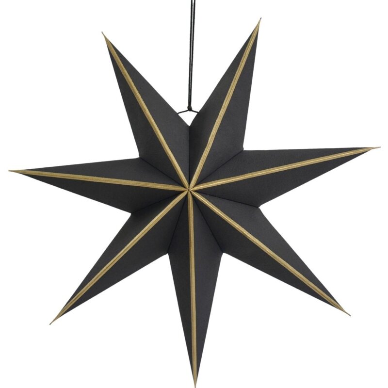 Gwiazda dekoracyjna MICA Papierowa 75 cm Czarny