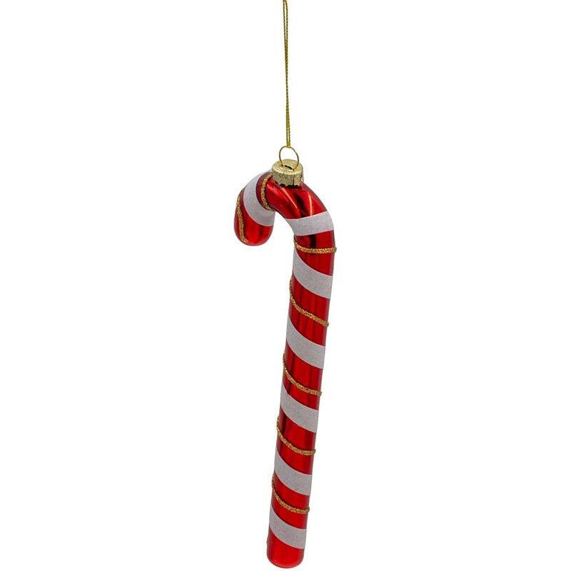 Bombka MICA Laska Cukrowa 21.5 cm Czerwono-biały