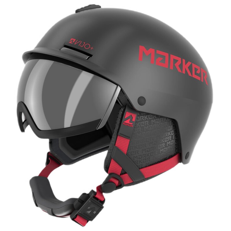 Kask narciarski MARKER Vijo+ Czarno-czerwony (rozmiar 47-51) dla dzieci