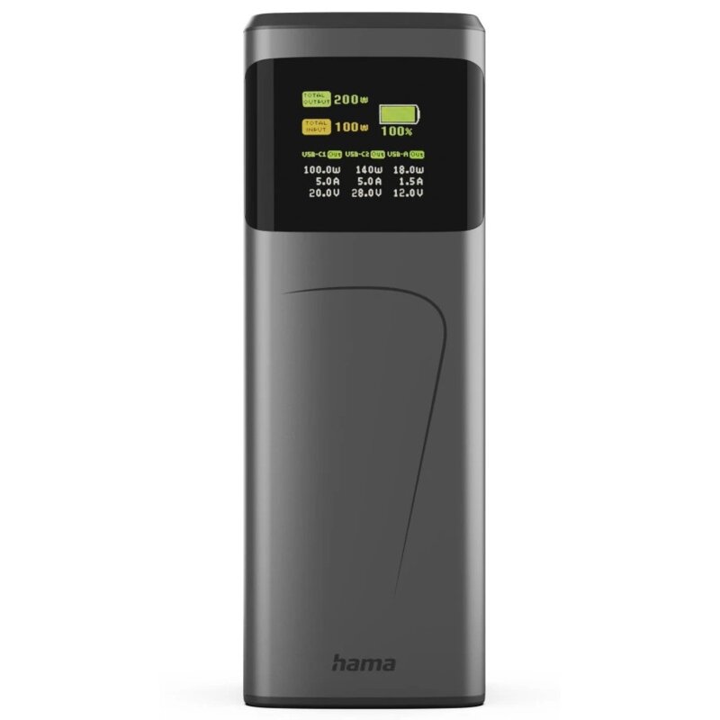 Hama 201743 Power Pack High Power 24000mAh 200W Szary