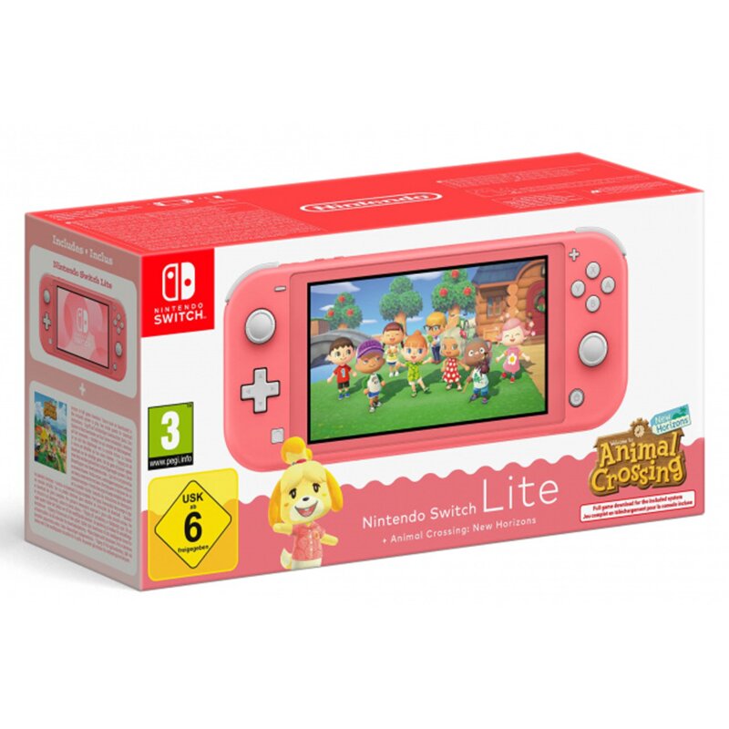Konsola NINTENDO Switch Lite Coral + ACNH Bundle