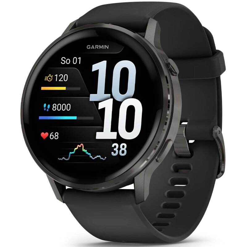 Garmin Venu 4 Slate 41mm z czarnym paskiem