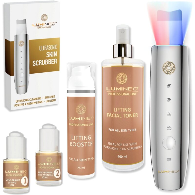 Urządzenie do peelingu kawitacyjnego LUMINEO M22 5w1 + Zestaw liftingujący (Tonik, 2 x Serum, Krem)